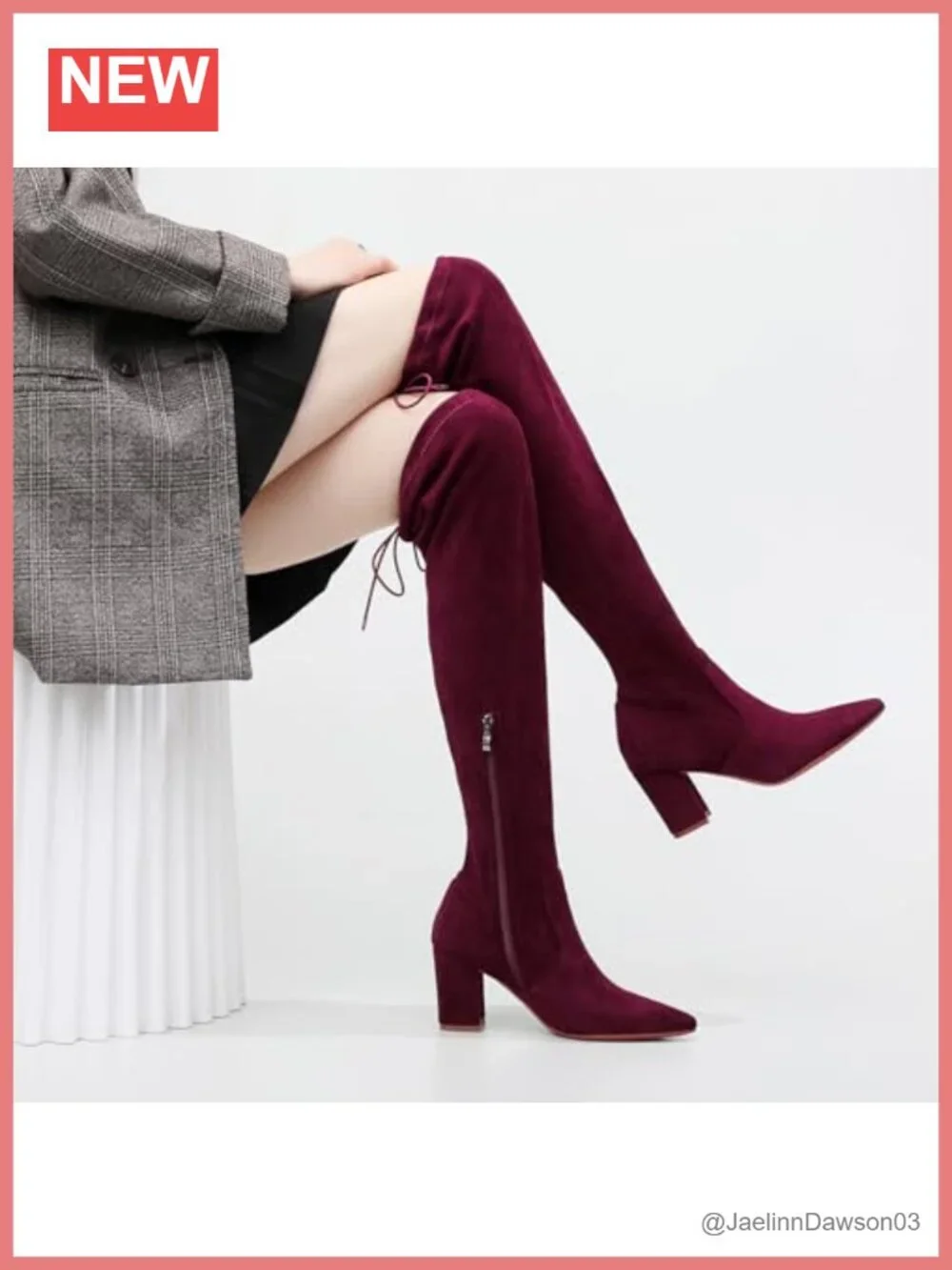Women's OverKnee Stretchy Boot Pointed Toe Thigh-High Fashion Boot